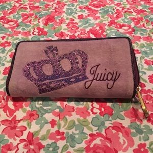 Purple Velour Juicy Couture Wallet